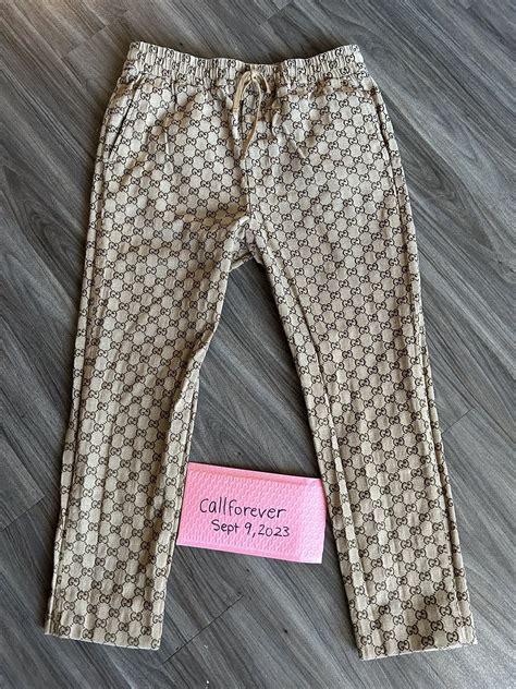 fake gucci monogram pants|gucci double g pattern.